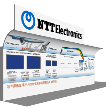 NTTエレクトロニクスのブース完成予想図