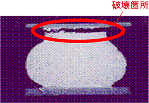 シミュレーション画像:破壊箇所