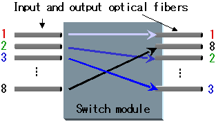Input and output optical fibers